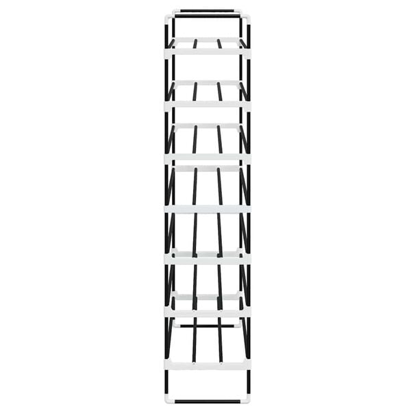 vidaXL skostativ med 7 hylder metal og plastik sort