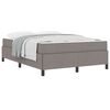 vidaXL Box spring seng Gr&aring;brun 160 x 200 cm Stof