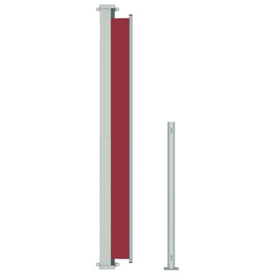 vidaXL sammenrullelig sidemarkise til terrassen 180x300 cm rød