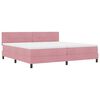 vidaXL LED Box Spring Bed med madras Lyser&oslash;d 200 x 200 cm Fl&oslash;jl