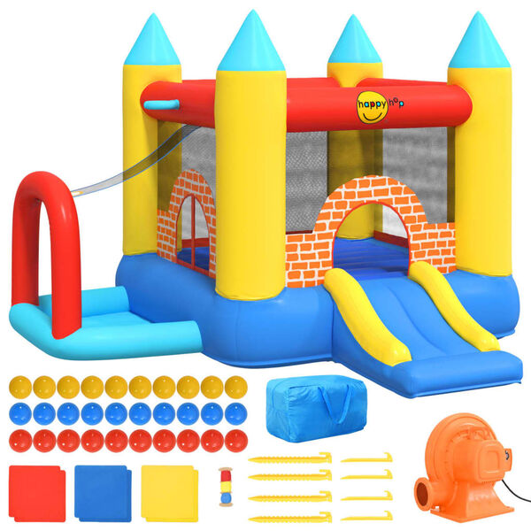 Happy Hop hoppeborg med rutsjebane 300x280x202 cm PVC