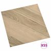 vidaXL Gulvplanker 55 pcs Brun 5,11 m&sup2; PVC