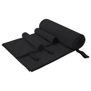 vidaXL Sports h&aring;ndkl&aelig;de s&aelig;t 3 stk. Sort 210 x 100 cm