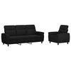 vidaXL Sofa S&aelig;t 2 pcs Sort Stof