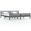vidaXL sengestel 180x200 cm Super King massivt fyrretr&aelig; gr&aring;