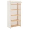 vidaXL kl&aelig;deskab 79x40x170 cm stof hvid