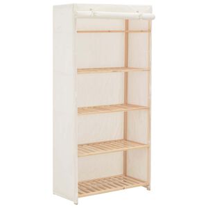 vidaXL kl&aelig;deskab 79x40x170 cm stof hvid