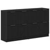 vidaXL Sideboard 2 pcs Sort eg 60 x 30 x 70 cm Konstrueret tr&aelig;