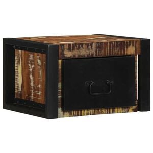 vidaXL sengeskab flerfarvet 40x35x25 cm massivt genbrugstr&aelig;