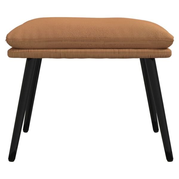 vidaXL fodskammel 45x30x35 cm mikrofiberstof gr&aring;brun