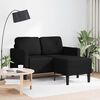 vidaXL 2-personers sofa med chaiselong L-formet sort 125 cm kunstl&aelig;der