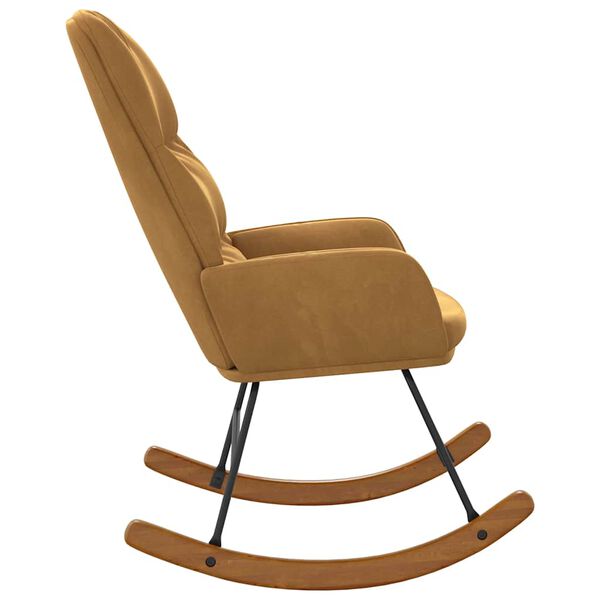 vidaXL gyngestol fl&oslash;jl brun