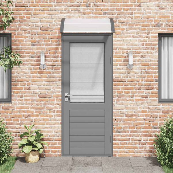 vidaXL dørbaldakin 80x75 cm polycarbonat sort og transparent