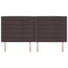 vidaXL LED sengegavl med LED -strimmellys M&oslash;rk Brun 200 cm Polyester
