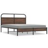 vidaXL sengeramme 150x200 cm uden madras konstrueret tr&aelig; brunt eg