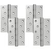 vidaXL H&aelig;ngsel 4 stk. 130 x 75 x 13 mm S&oslash;lv St&aring;l