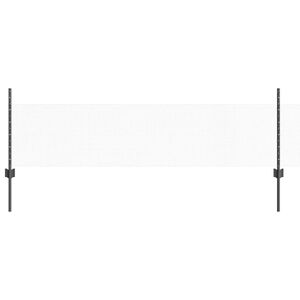 vidaXL Sekskantet hegn med stolpe 25 x 0,5 m PVC-belagt st&aring;l Gr&aring; Mesh