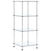 vidaXL reol 4 hylder 40x40x100 cm h&aelig;rdet glas transparent