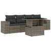 vidaXL sofas&aelig;t 5 dele med hynder polyrattan gr&aring;