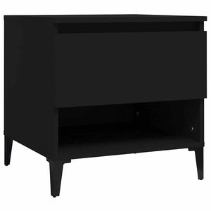 vidaXL sidebord 50x46x50 cm konstrueret tr&aelig; sort