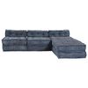 vidaXL Modulsofa Geometrisk 4 pcs Indigo 70 x 70 x 56 cm Stof