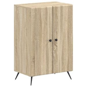 vidaXL Sko skab BREDA 59,5 x 39,5 x 90 cm Konstrueret tr&aelig; Sonoma-eg