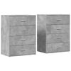 vidaXL kommoder 2 stk. 60x39x80 cm konstrueret tr&aelig; betongr&aring;