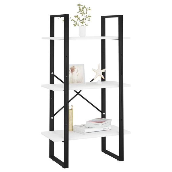 vidaXL opbevaringsreol 60x30x105 cm konstrueret træ hvid