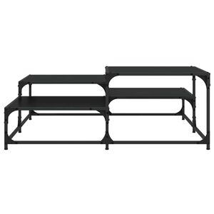 vidaXL Sofabord Sort eg 107 x 107 x 40 cm Konstrueret tr&aelig;