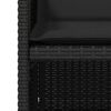 vidaXL spisebordss&aelig;t til haven 5 dele med hynder polyrattan sort