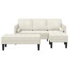 vidaXL Sofa S&aelig;t med pude 2 pcs Creme Polyester