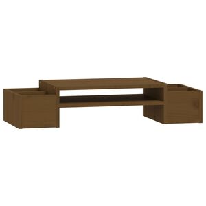 vidaXL sk&aelig;rmholder 70x27,5x15 cm massivt fyrretr&aelig; gyldenbrun