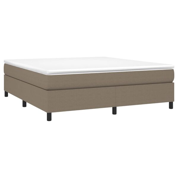 vidaXL Boxspring sengeramme 180x200 cm stof gråbrun