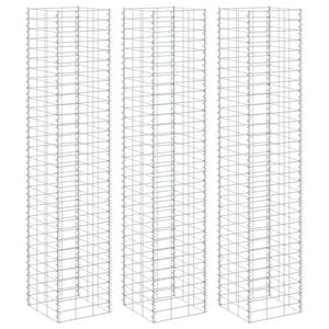 vidaXL gabion-h&oslash;jbede 3 stk. 30x30x200 cm jern
