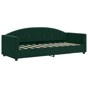vidaXL daybed 80x200 cm velour m&oslash;rkegr&oslash;n