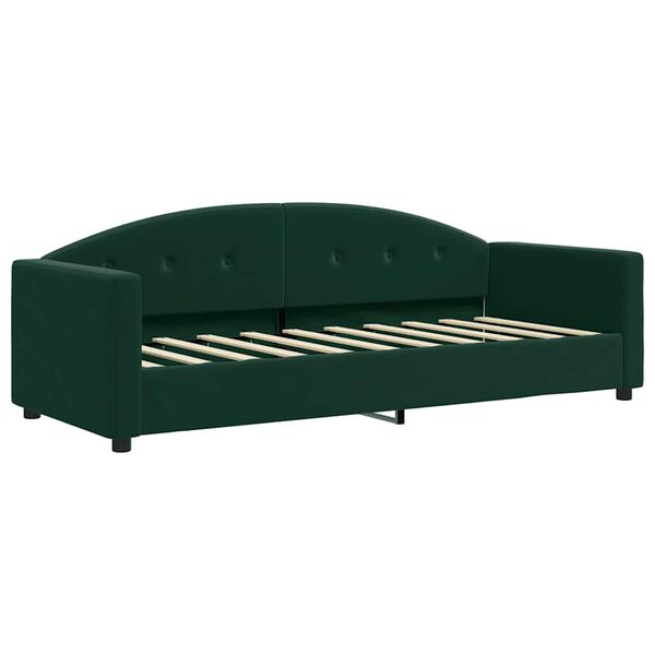 vidaXL daybed 80x200 cm velour m&oslash;rkegr&oslash;n