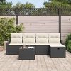 vidaXL Sofa S&aelig;t med pude 5 pcs polyrattan