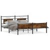 vidaXL sengeramme uden madras 160x200 cm metal r&oslash;get egetr&aelig;sfarve
