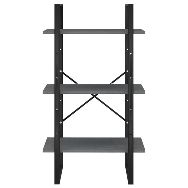 vidaXL opbevaringsreol 60x30x105 cm massivt fyrretræ grå