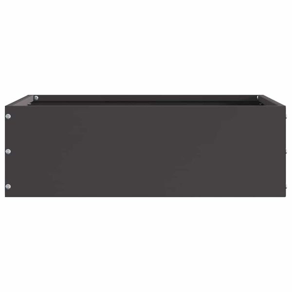 vidaXL Pl&aelig;nekant 6 pcs Sort 40 x 40 x 13 cm St&aring;l