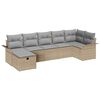 vidaXL Havesofa S&aelig;t 7 stk. Poly rattan