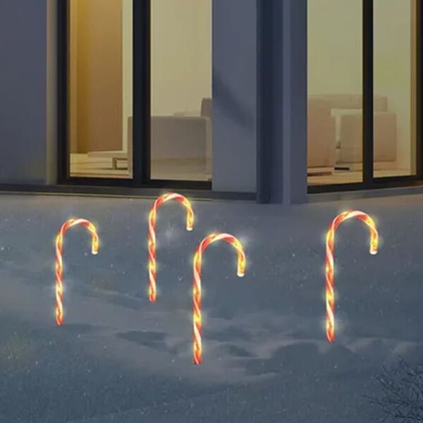 Ambiance julestokke med lys 4 stk.