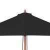 vidaXL haveparasol 150x200 cm træstang sort