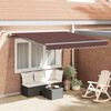 vidaXL markise med LED-lys 300x250 cm automatisk betjening brun