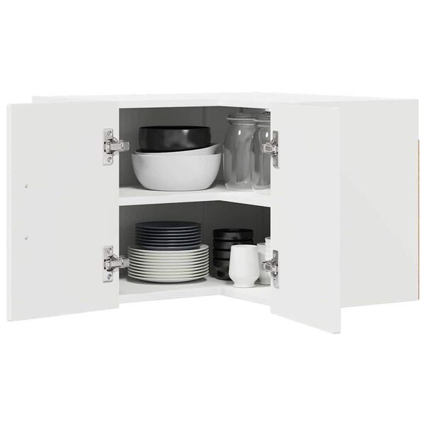 vidaXL K&oslash;kkenskab H&oslash;j gloss hvid 57 x 57 x 40 cm Konstrueret tr&aelig;