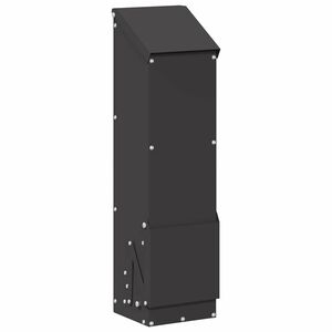 vidaXL H&oslash;nsefoder Sort 13 x 12 x 51 cm Koldvalset St&aring;l