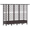 vidaXL H&aelig;vet Bed med Trellis og Tag Brun 202,5 x 40 x 127 cm PP