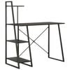 vidaXL skrivebord med reol 102x50x117 cm sort