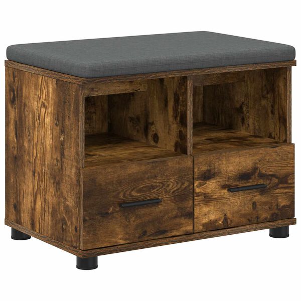 vidaXL Hallb&aelig;nk R&oslash;get eg 60 x 38 x 46 cm Partikelplade og Polsterstof