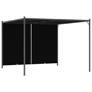 vidaXL pergola tilbagetr&aelig;kkeligt tag 3x3 m antracitgr&aring;